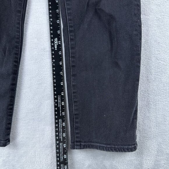 Madewell Classic Straight Leg Jeans Womens Size 25 High Rise Stretch Black - Picture 10 of 13